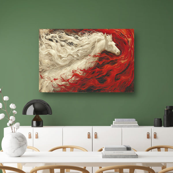 Majestueus Paard in Vuur en IJs acrylglas