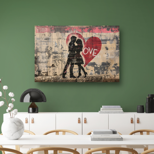 Romantische Straatkunst met Hart en Liefde acrylglas