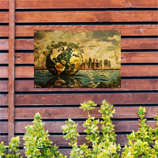 Surrealistische Aarde tuinposter