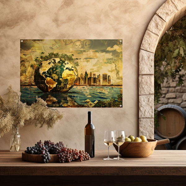 Surrealistische Aarde tuinposter