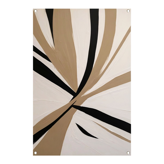 Monochrome Abstractie van Dynamiek en Contrast tuinposter