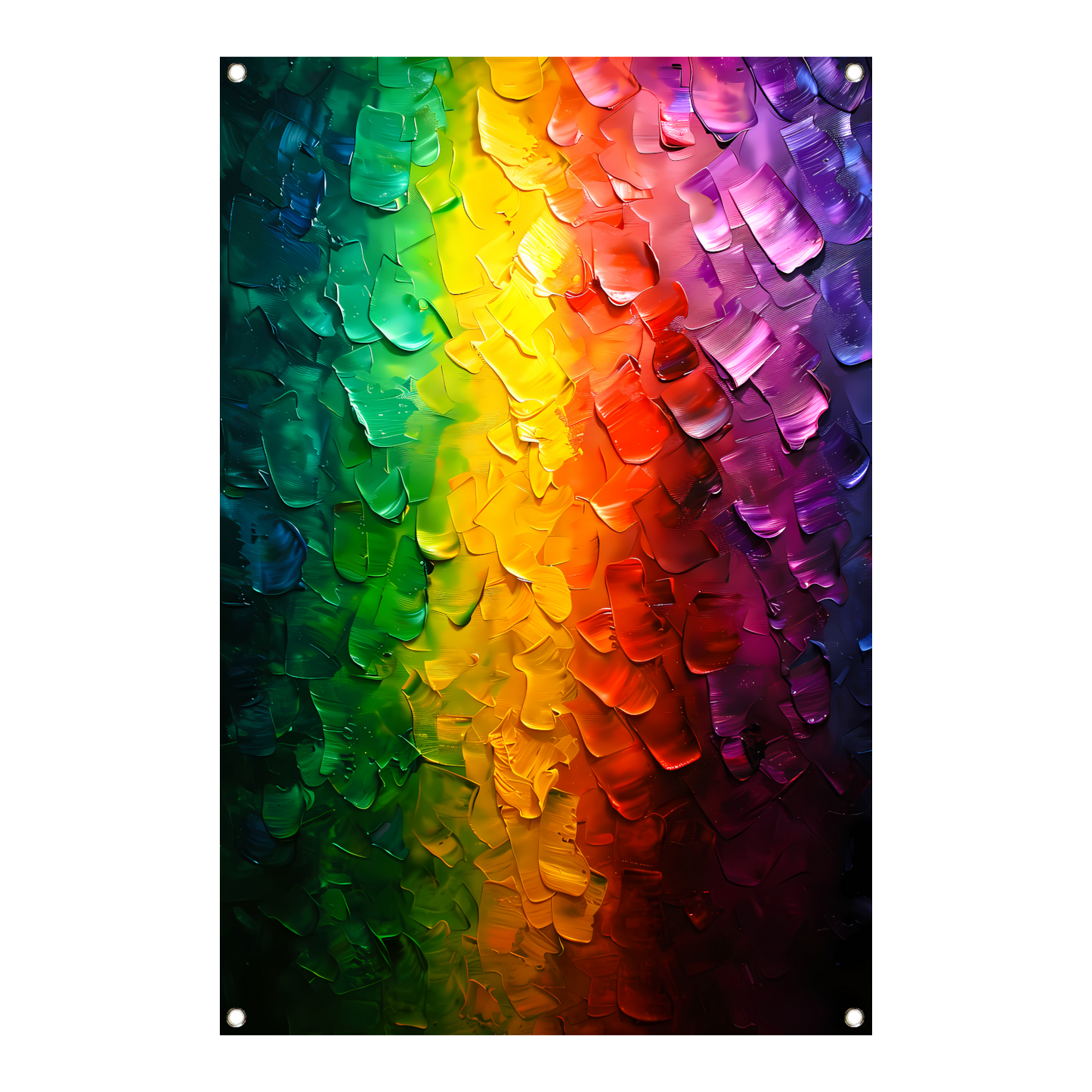 Kleurrijke abstracte textuur met regenboogpalet tuinposter