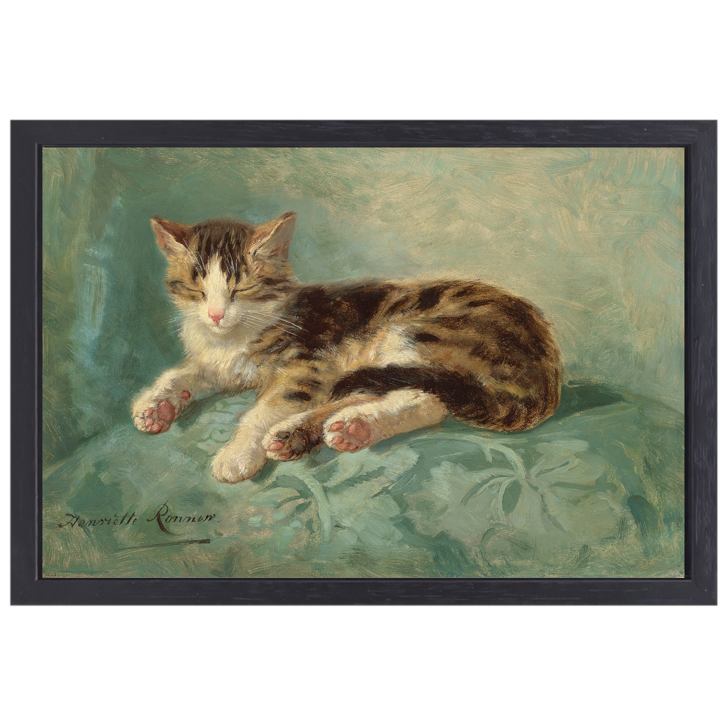 Katten dutje - Henriëtte Ronner-Knip canvas met baklijst
