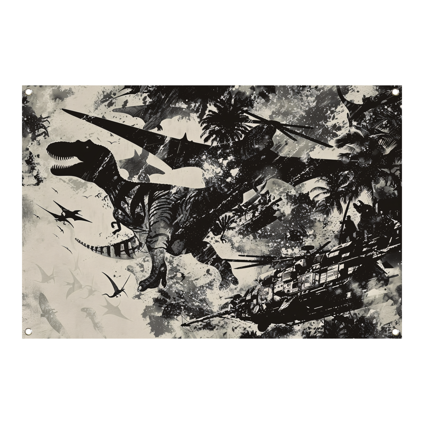 Minimalistische Lijnen Compositie tuinposter