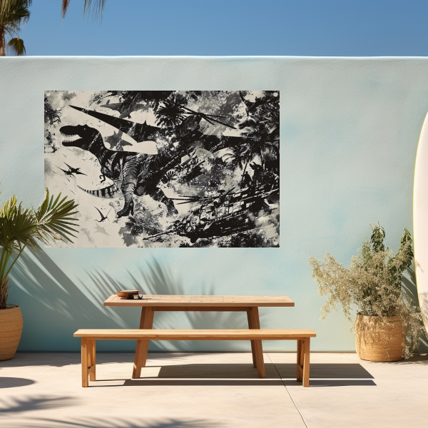Minimalistische Lijnen Compositie tuinposter