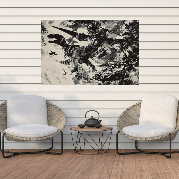 Minimalistische Lijnen Compositie tuinposter