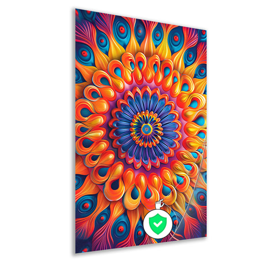 Kleurrijk Mandala met Bloem in het Midden poster