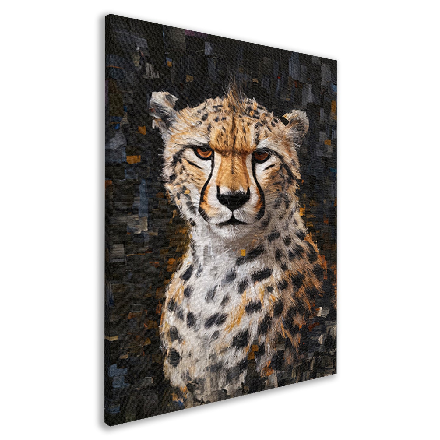 Abstracte Weergave van een Cheetah in Beweging canvas