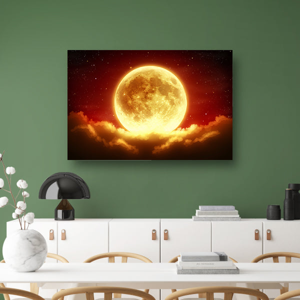 Digitale kunst van prachtige zonsondergangposter