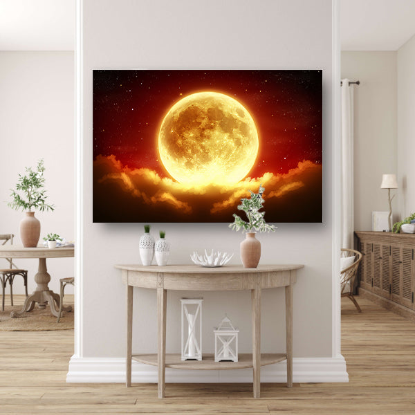 Digitale kunst van prachtige zonsondergangposter