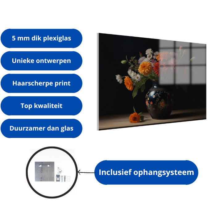 Vrouw in Beweging Bruin Beige acrylglas