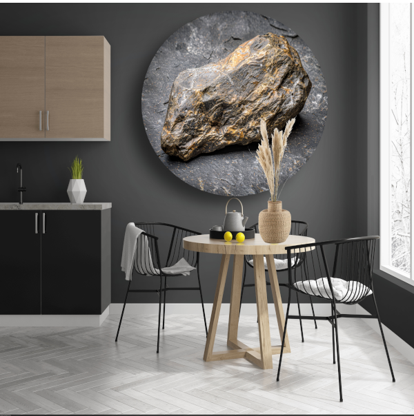 Textuur en Kleur van Natuurlijke Steen forex muurcirkel