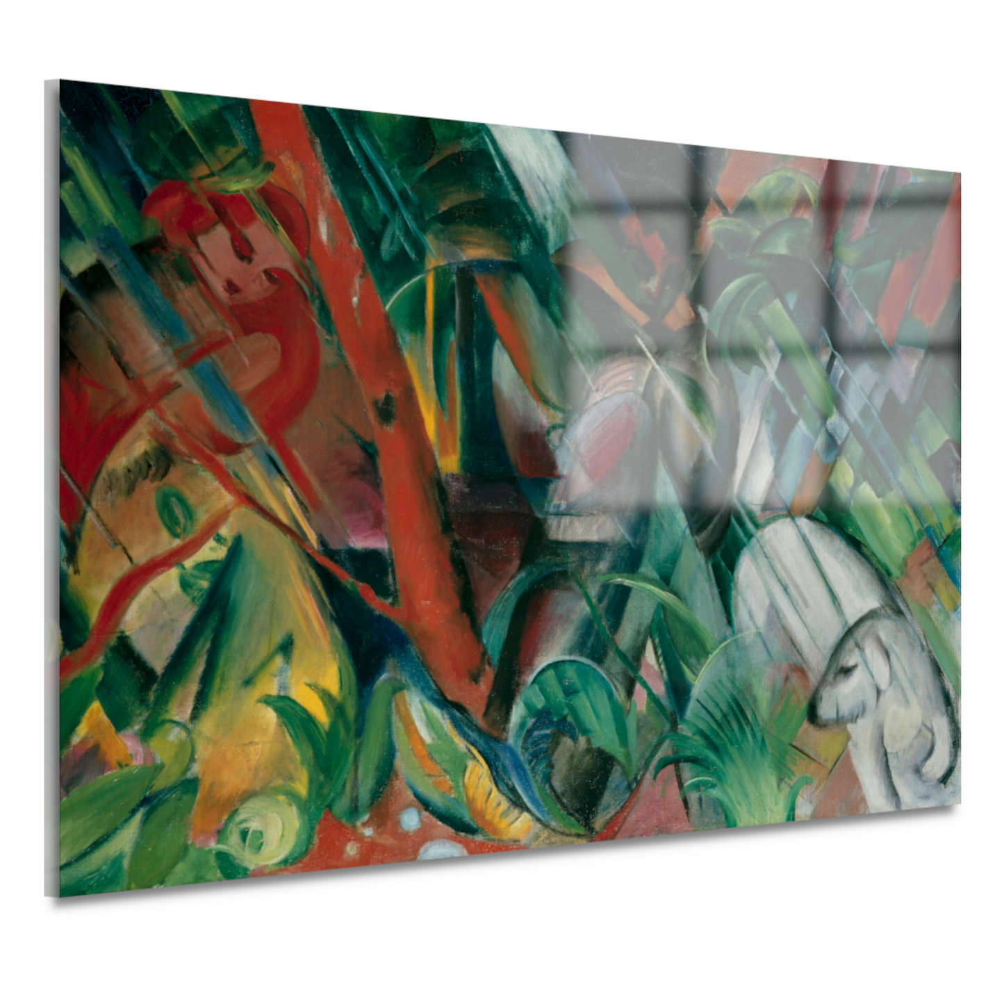 In de regen - Franz Marc acrylglas