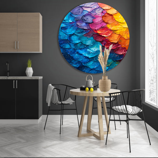 Abstract met levendige kleuren forex muurcirkel