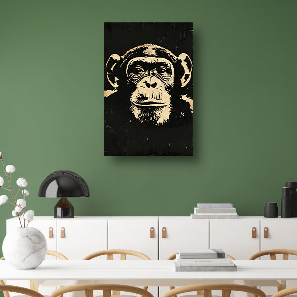 Reflectieve Blik van een Stedelijke Aap canvas
