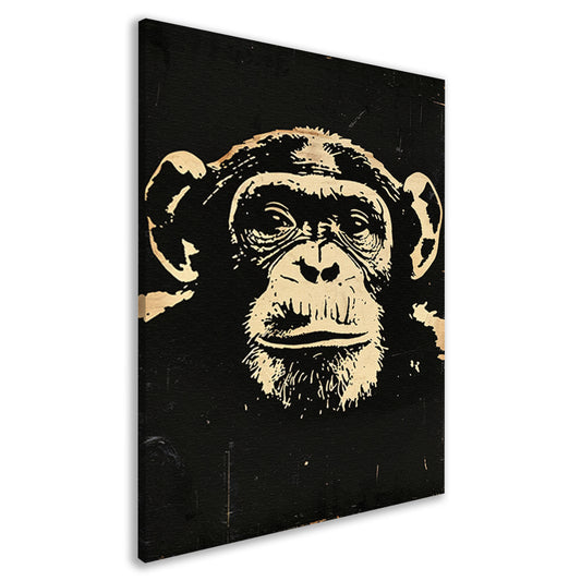 Reflectieve Blik van een Stedelijke Aap canvas