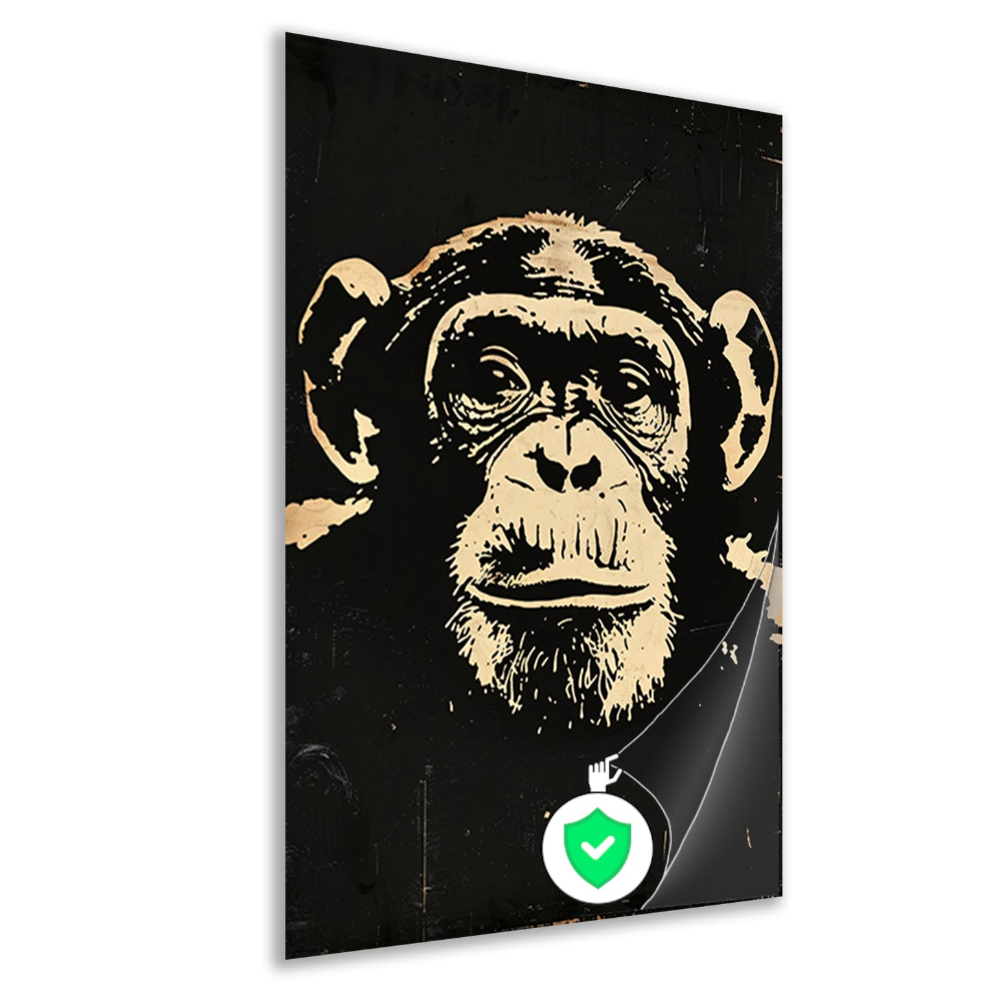 Reflectieve Blik van een Stedelijke Aap poster