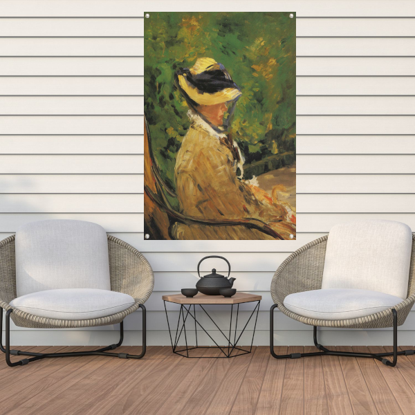 Mevrouw Édouard Manet in de Bellevue-tuin - Édouard Manet tuinposter