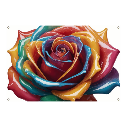 Abstracte Dans van Kleuren Roos tuinposter