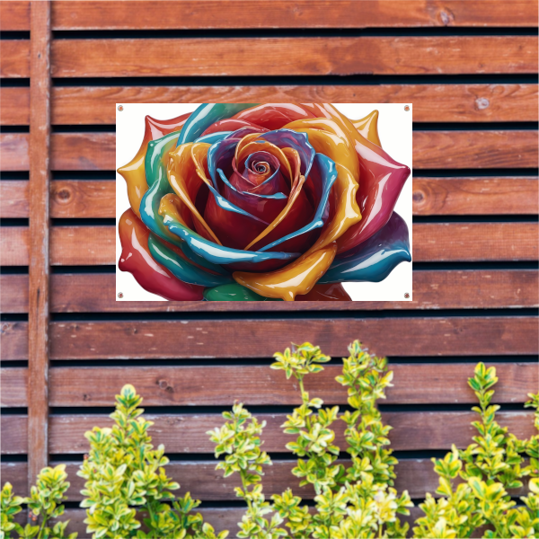 Abstracte Dans van Kleuren Roos tuinposter