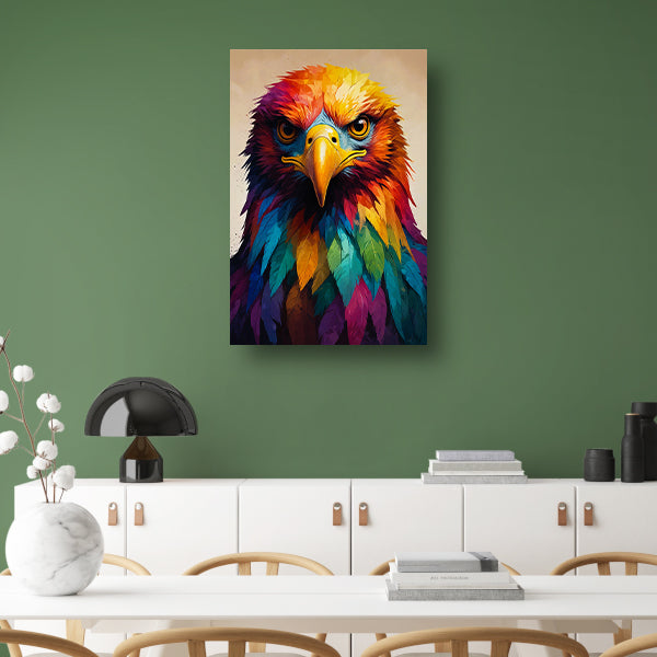 Explosie van Kleur: Abstracte Adelaar poster