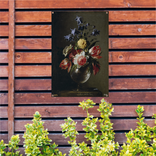 Vaas met bloemen - Juan de Arellano tuinposter