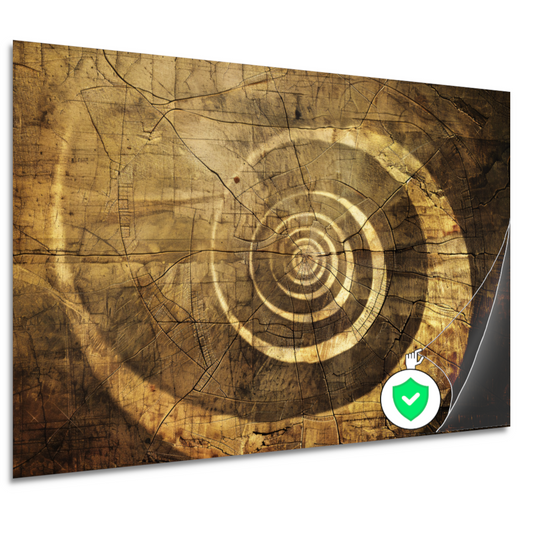 Minimalistische Houten Spiraal poster