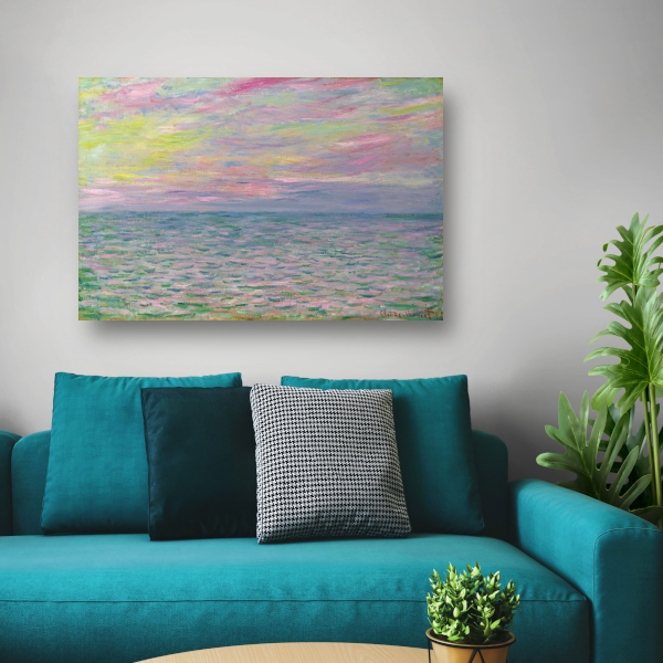 Zonsondergang op zee, bij Pourville - Claude Monet canvas