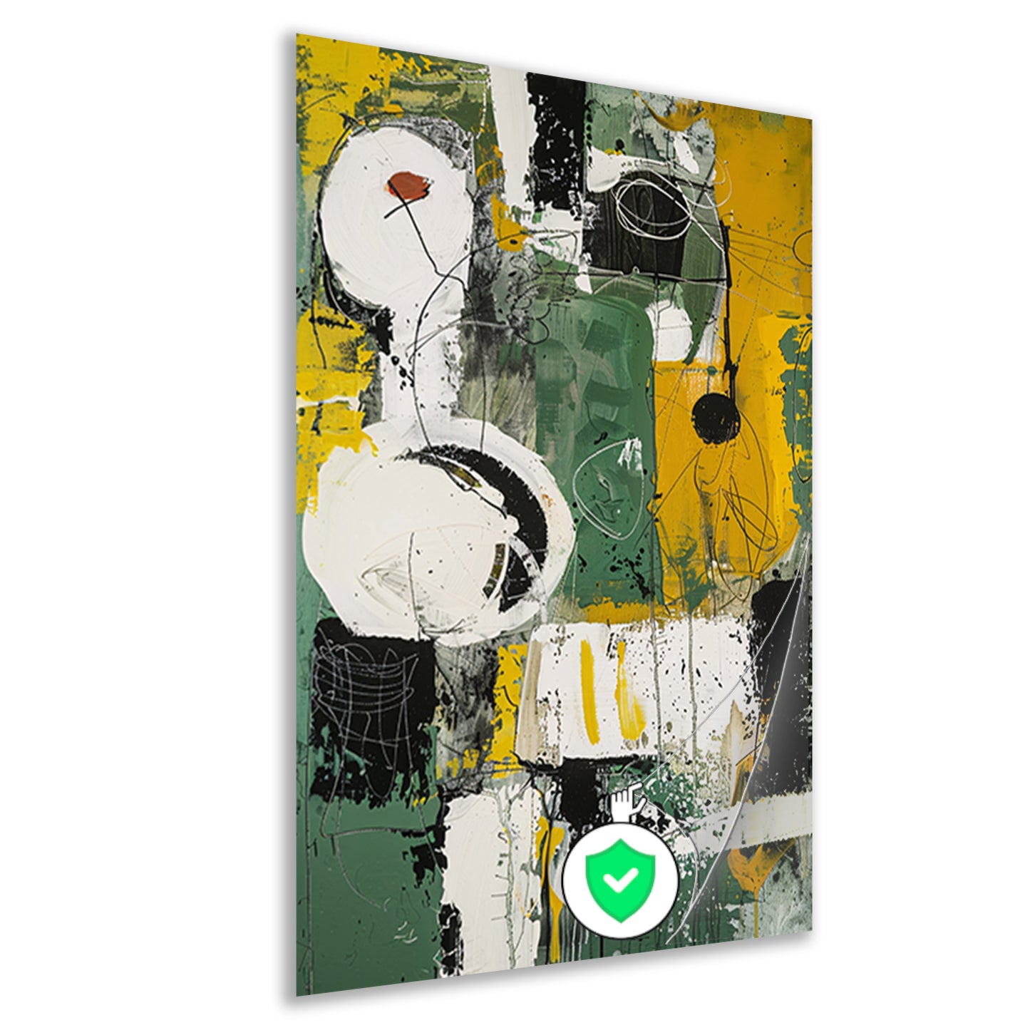 Abstract dynamisch schilderij met levendige kleuren poster