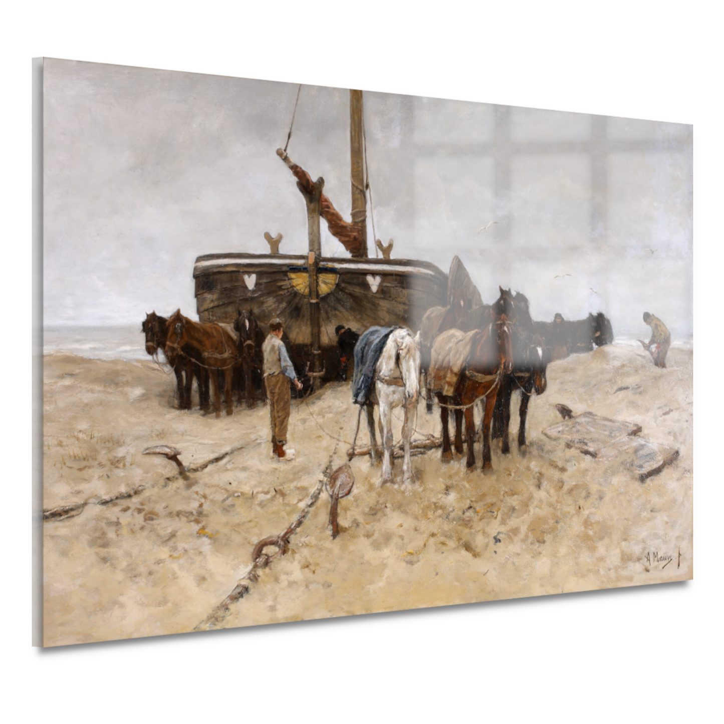 Bomschuit op het strand - Anton Mauve acrylglas