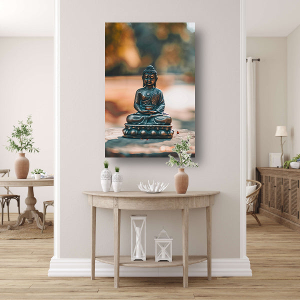 Rustige Boeddha in serene omgeving acrylglas