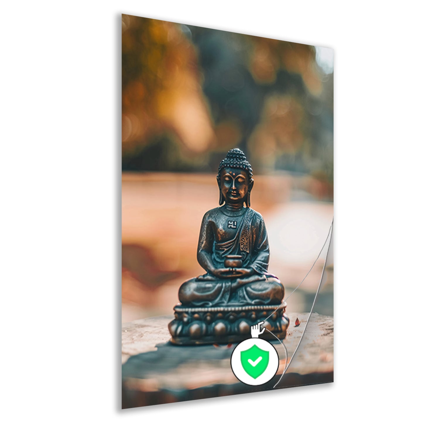 Rustige Boeddha in serene omgeving poster