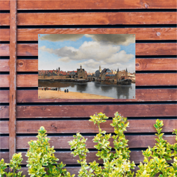 Gezicht op Delft - Johannes Vermeer tuinposter
