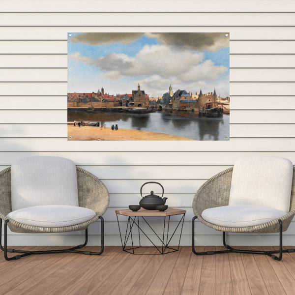 Gezicht op Delft - Johannes Vermeer tuinposter