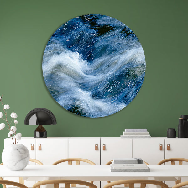 Abstracte golfbeweging van stromend water forex muurcirkel