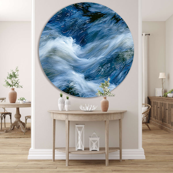 Abstracte golfbeweging van stromend water forex muurcirkel