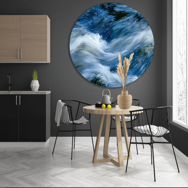 Abstracte golfbeweging van stromend water forex muurcirkel