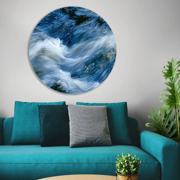 Abstracte golfbeweging van stromend water forex muurcirkel