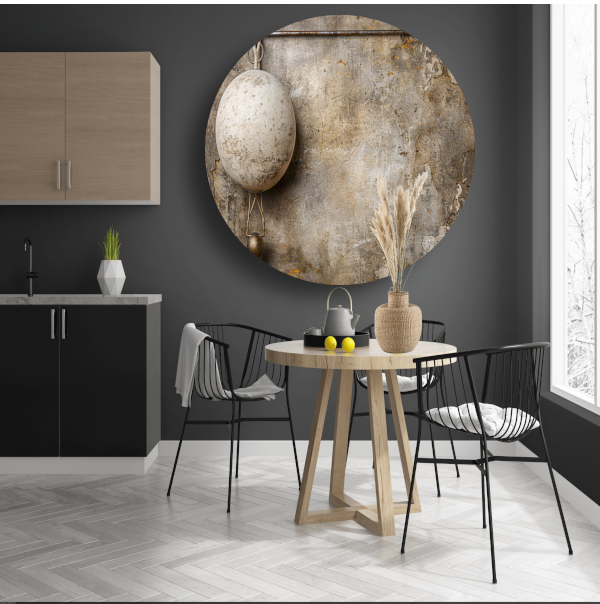 Minimalistische witte bal forex muurcirkel