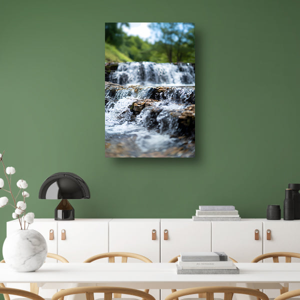 Monochrome Waterval in het Bos acrylglas