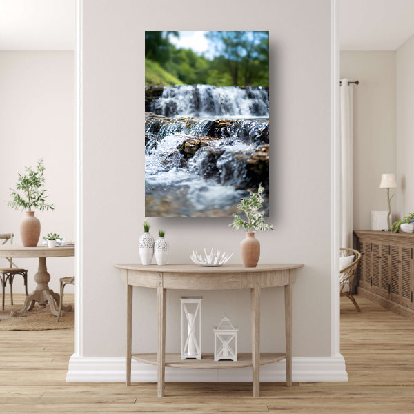 Monochrome Waterval in het Bos acrylglas