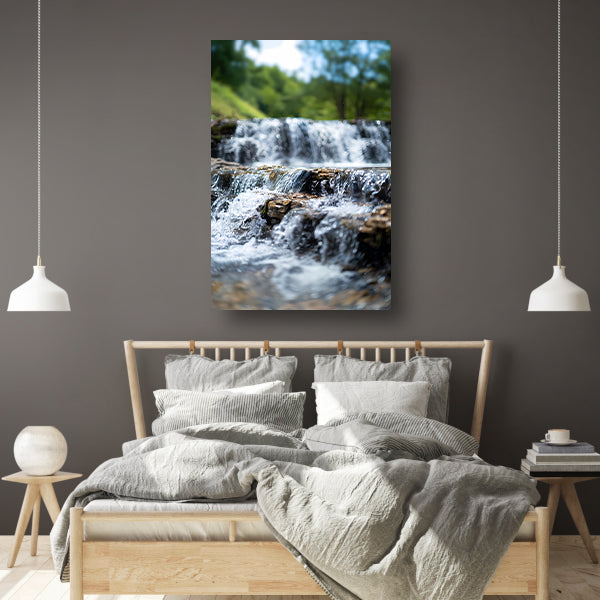 Monochrome Waterval in het Bos acrylglas