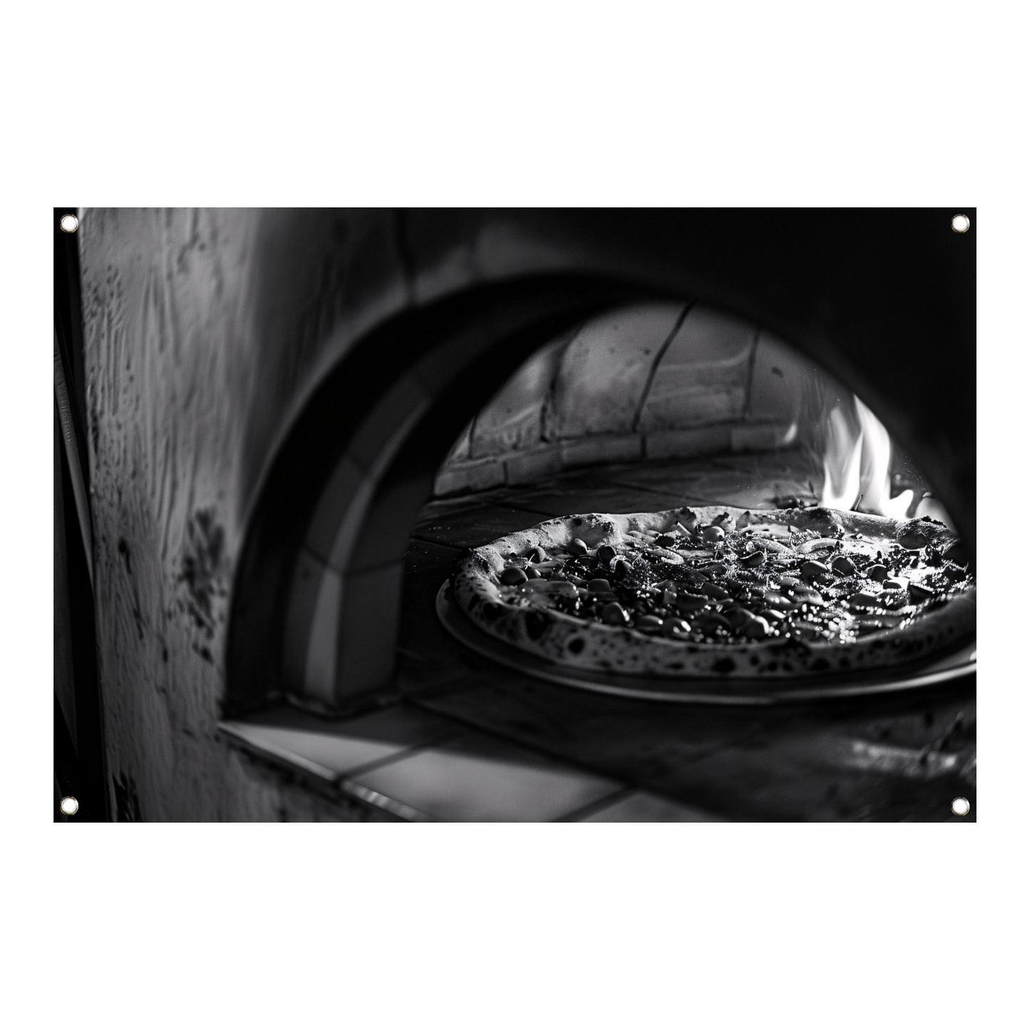Tijd voor pizza tuinposter