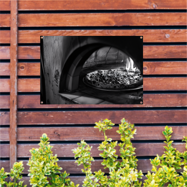 Tijd voor pizza tuinposter