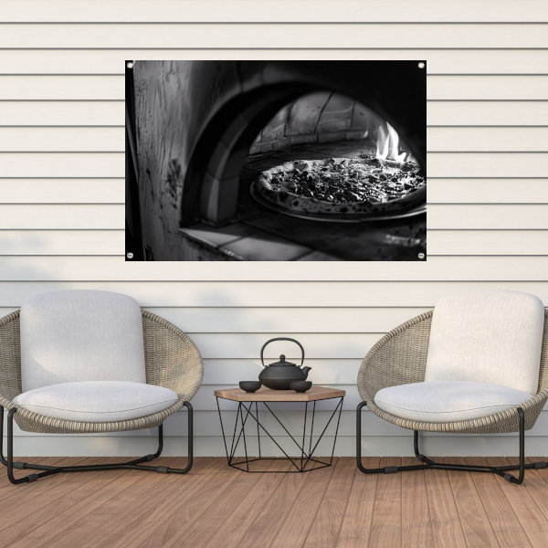 Tijd voor pizza tuinposter