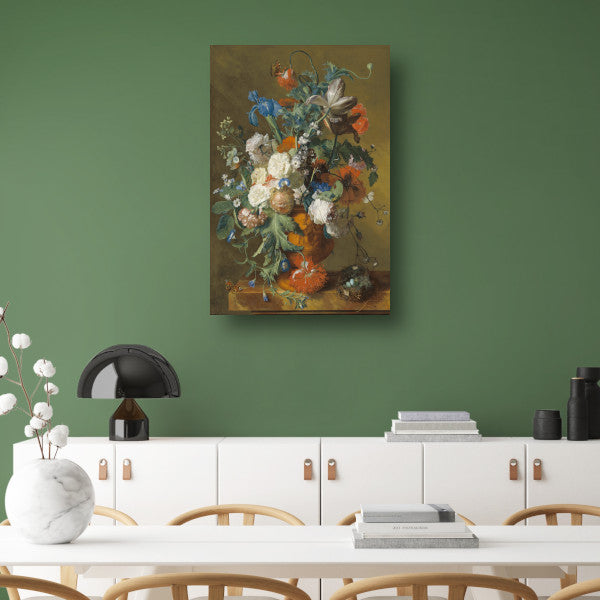 Bloemen in een urn - Jan van Huysum poster