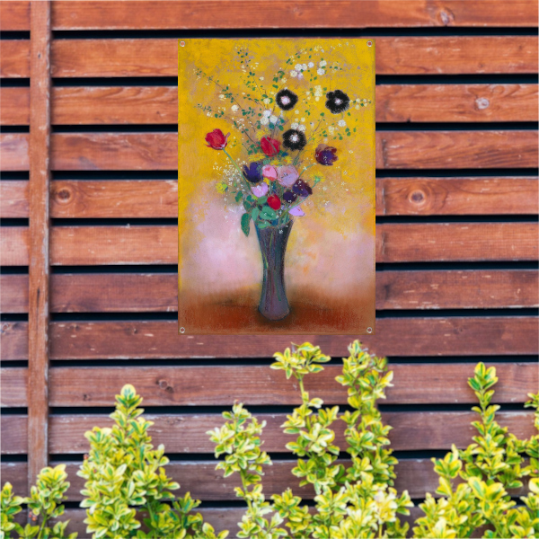 Vaas met bloemen - Odilon Redon tuinposter