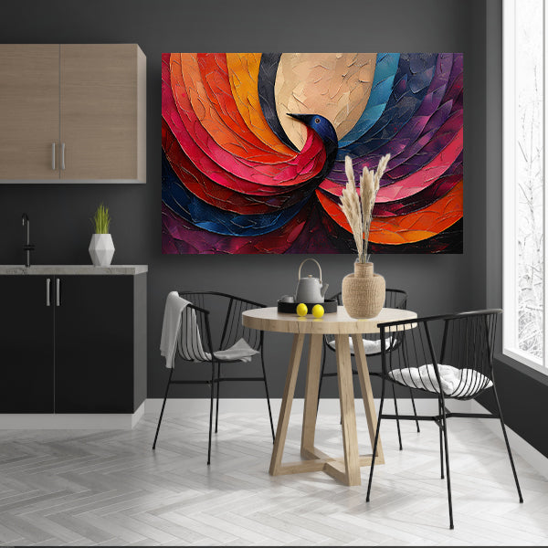 Klassiek Blauwe Pauw canvas
