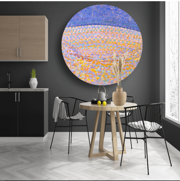 Duin III - Piet Mondriaan aluminium muurcirkel