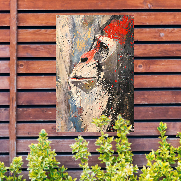 Dynamisch abstract schilderij van een aap tuinposter